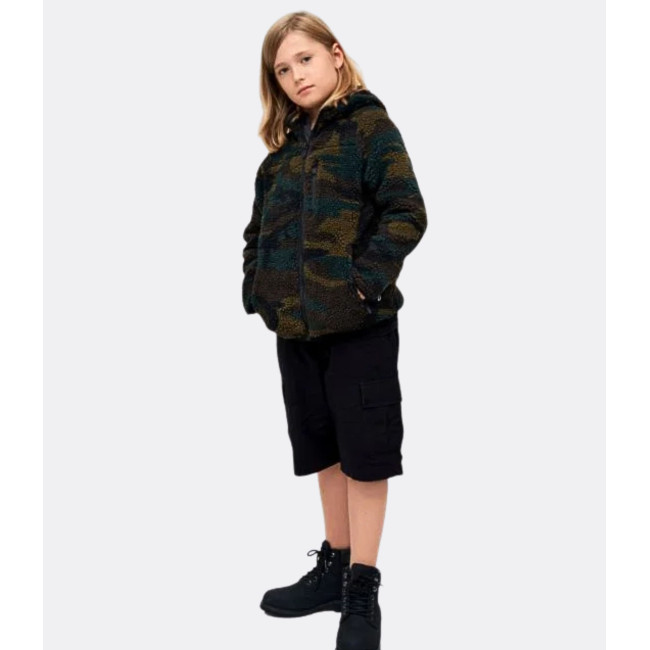 Veste polaire enfant à capuche woodland - Brandit