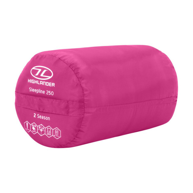 Śpiwór mumia Sleepline 250 Różowy - Highlander