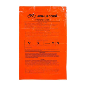 Doublure intérieure waterproof pour sac à dos - Orange - Highlander