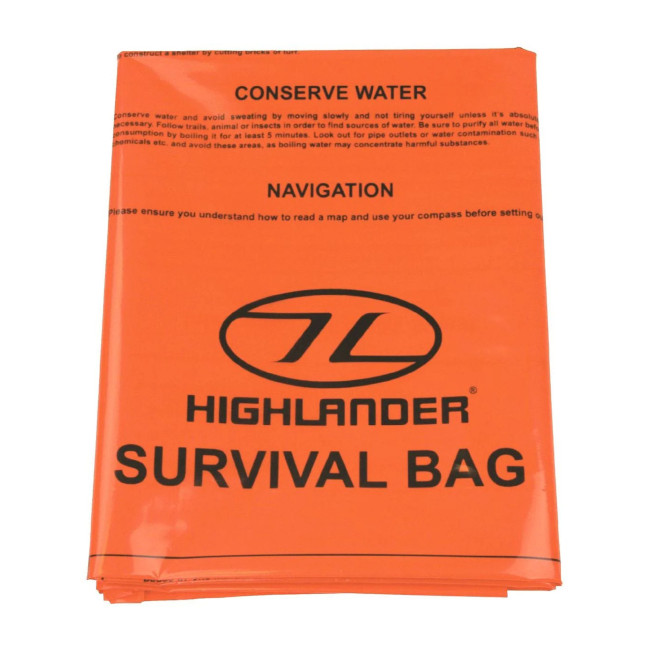 Double sac de survie pour bivouac Orange - Highlander