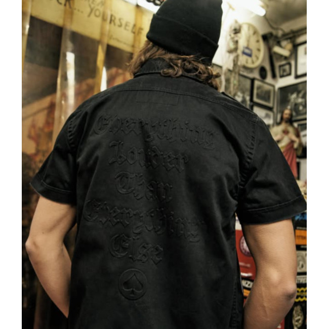 Vintage Motorhead Hemd schwarz Kurzarm - Brandit