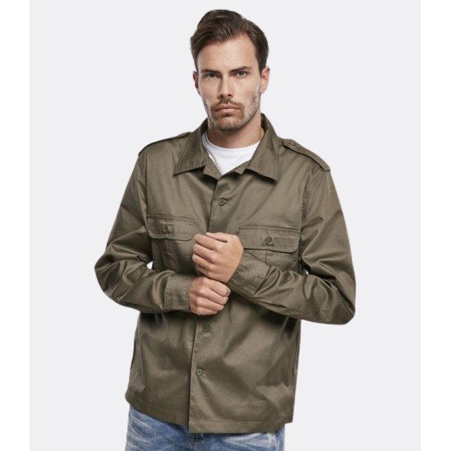 Chemise US manches longues olive - Brandit