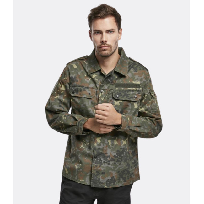 Chemise homme SlimFit Shirt, Brandit, Woodland, M