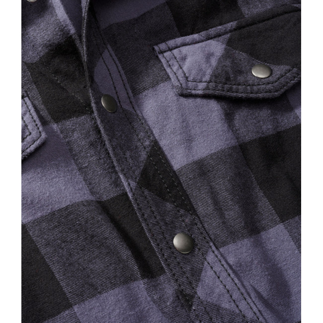 Chemise à carreaux sans manches noir/gris - Brandit