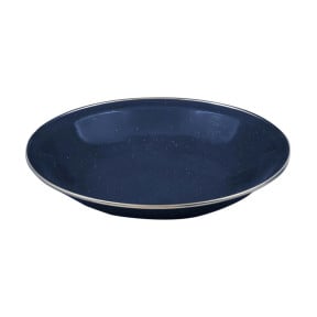Assiette creuse 20 cm en émail - Bleu Marine - Highlander