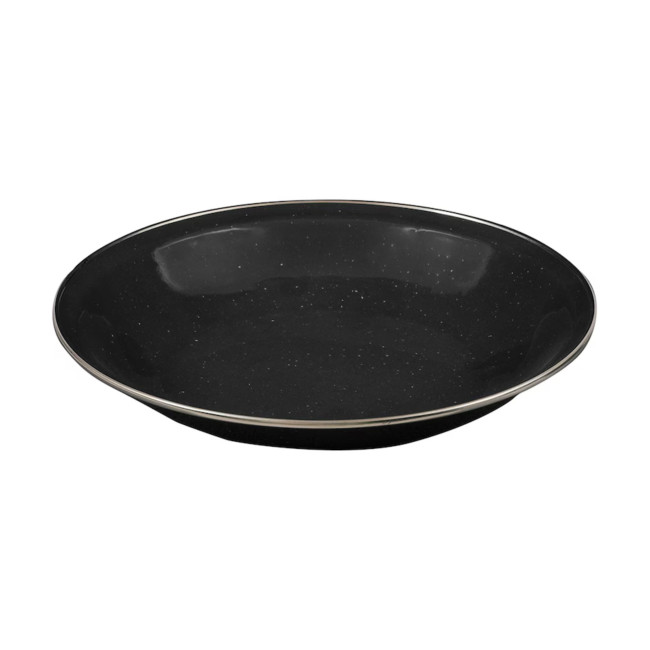 Głęboki talerz 20 cm emaliowany - Czarny - Highlander
