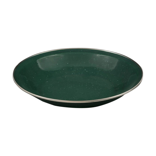 Diepe bord 20 cm in email - Groen - Highlander