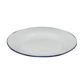 Assiette en émail blanc - Highlander