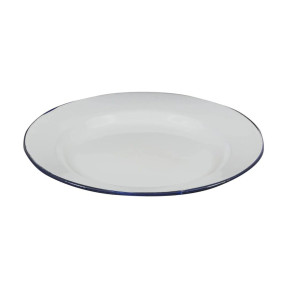 Assiette en émail blanc - Highlander