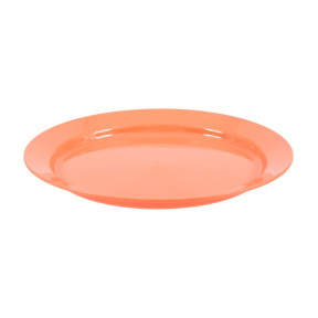 Flacher Teller 25 cm aus Polypropylen Koralle - Highlander