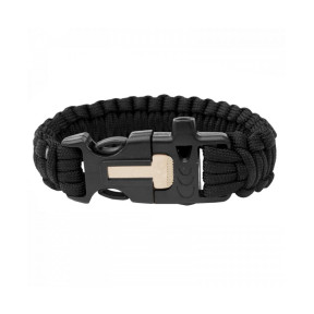 Bransoletka Silex paracord - Czarna - Highlander