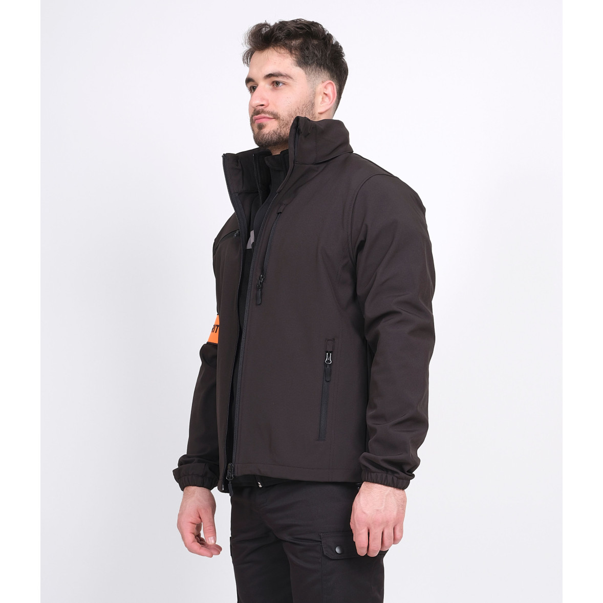 Space softshell jacket with Private Security bands Black Force Series