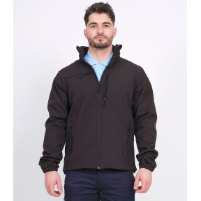 Veste softshell Space Noir avec bandeaux Gendarmerie inversé - Force Series