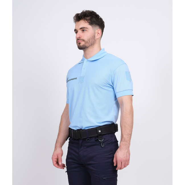 Polo respirant Gendarmerie Bleu + velcros -Patrol Equipement