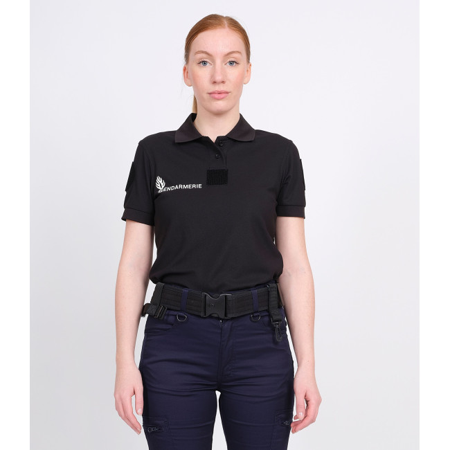 Polo Femme GD Cooldry + Velcros Noir -Patrol Equipement