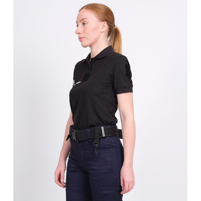 Damen Polo GD Cooldry + Klettverschlüsse Schwarz - Patrol Equipement