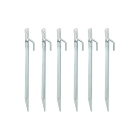Lot de 6 piquets de tente avec angle 18cm - Highlander