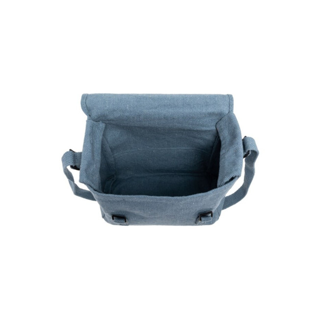 Militärische Umhängetasche aus Baumwollcanvas Blau - Highlander