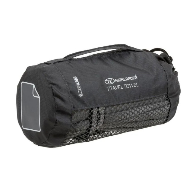 Microvezel handdoek 85 x 150 cm Houtskoolgrijs - Highlander