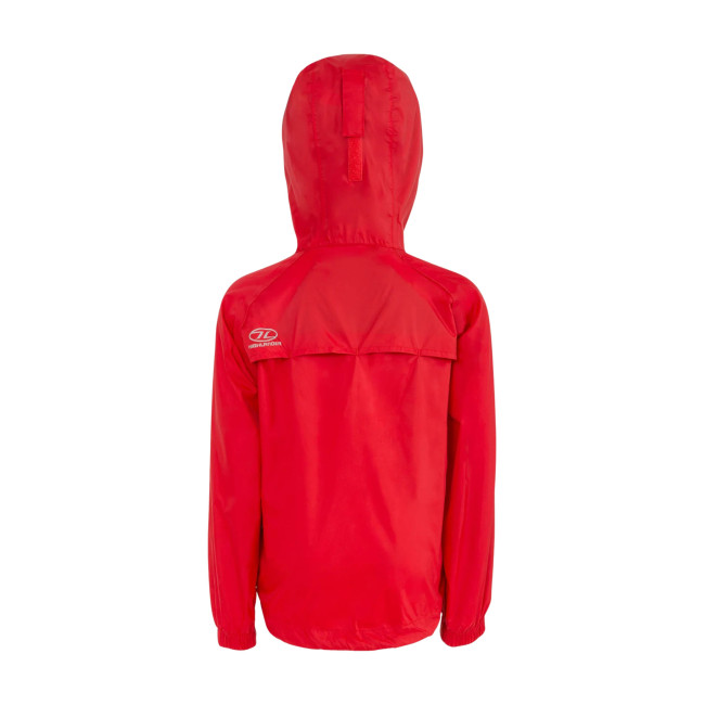 Kinder Stow & Go Wasserdichte Jacke - Rot - Highlander