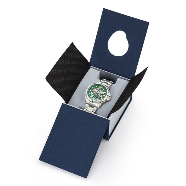 Relógio ATHOS 8 bracelete metálica e mostrador verde - Patrouille de France
