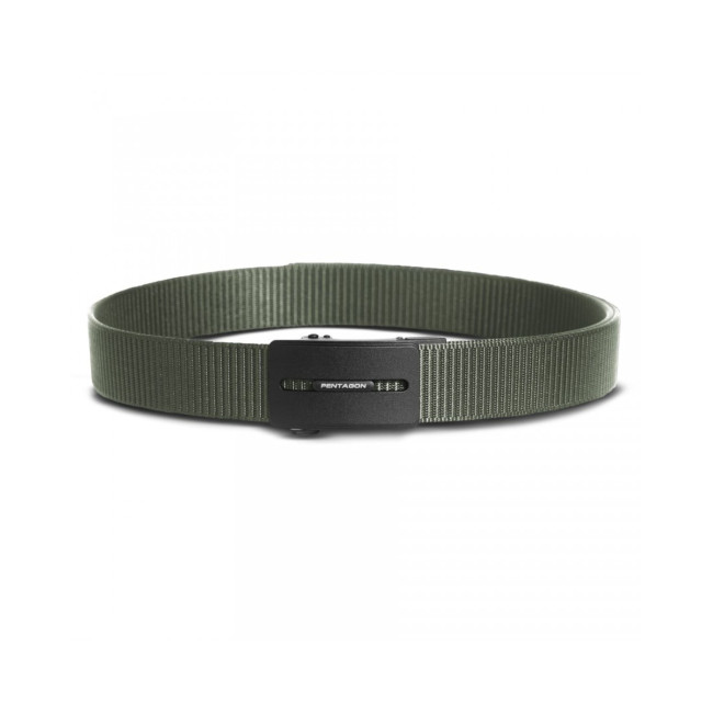 Regal riem 35mm met zwarte gesp - Olijfgroen - Pentagon