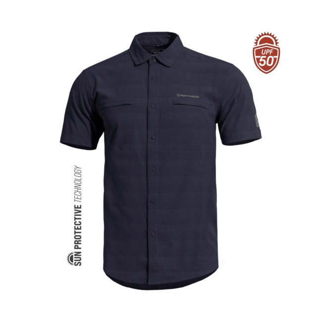 Chemise à manches courtes anti-UV Ripple - Bleu Nuit - Pentagon