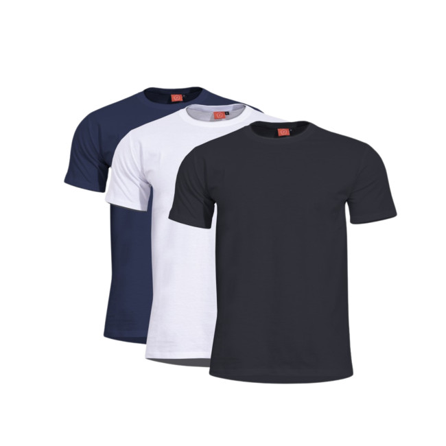 Conjunto de 3 t-shirts Orpheus - Preto/Branco/Azul Marinho - Pentagon