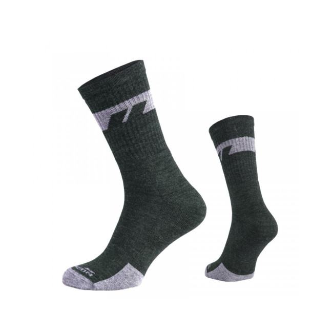 Paire de chaussettes Alpine Merino Mid - Vert Olive - Pentagon