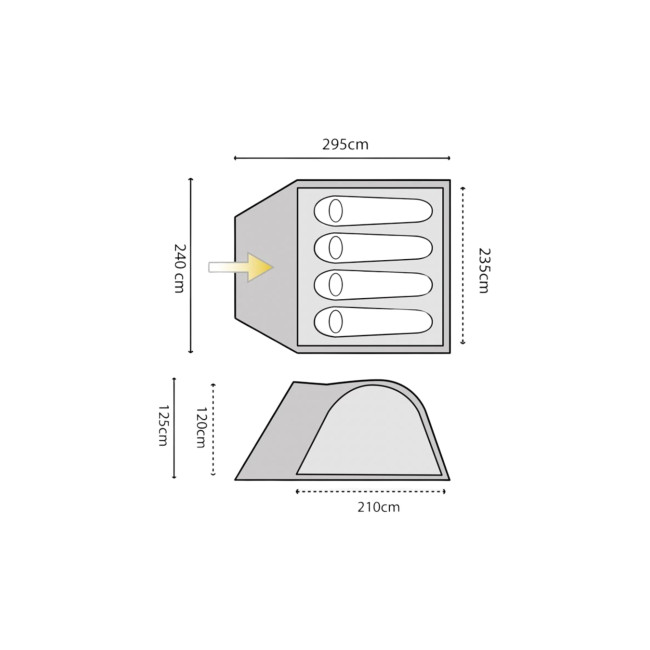 Juniper 4-Personen-Zelt - Highlander