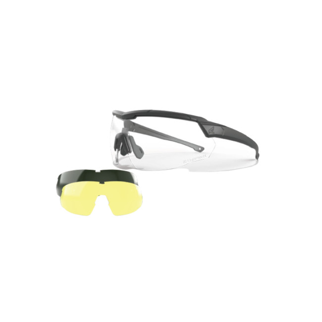 ROLLING THUNDER Brille - Schwarz - Set 3 Scheiben Farblos/Getönt/Gelb - Edge Tactical