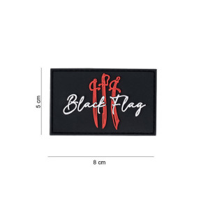Patch 3D PVC Black flag with épée - 101 Inc