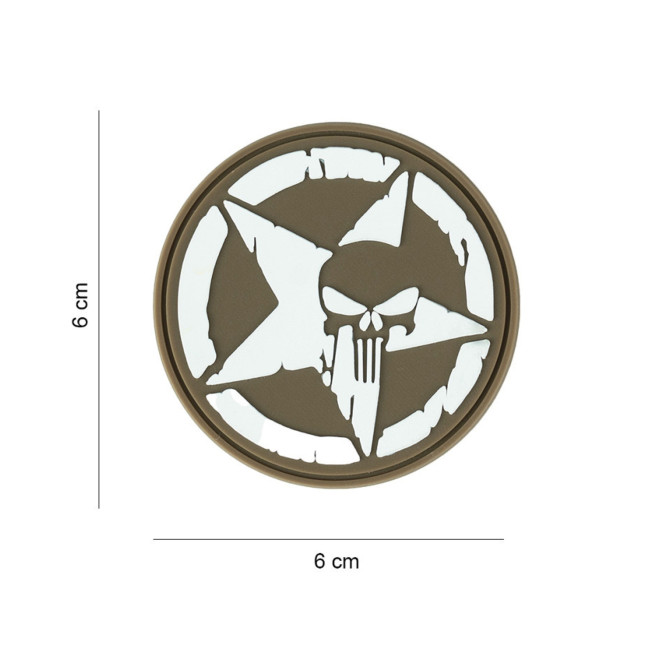 Patch 3D PVC Punisher allied star coyote - 101 Inc