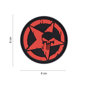 Parche 3D PVC Punisher allied star rojo - 101 Inc