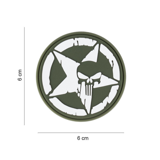 3D PVC Patch Punisher Allied Star grün - 101 Inc