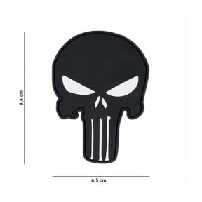 Patch 3D PVC Punisher preto - 101 Inc