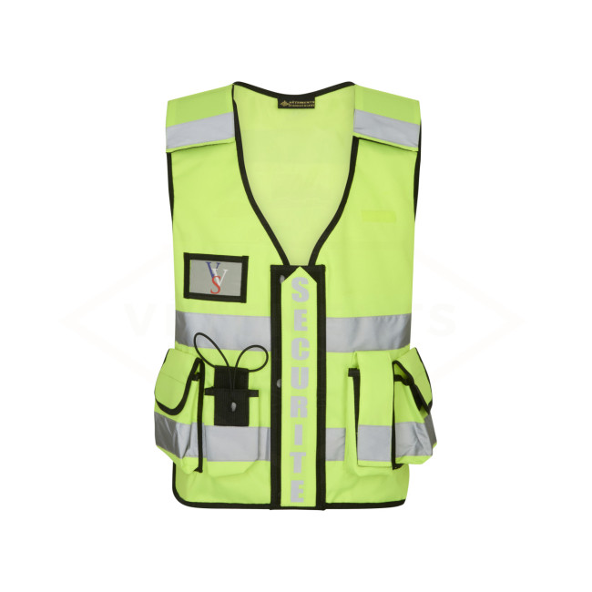 Gilet Tactic giallo HV Sicurezza Privata - VVS