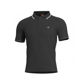 Polo Aniketos z lamówkami - Czarny - Pentagon