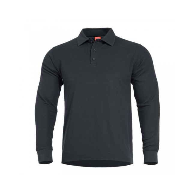 Polo Aniketos met lange mouwen - Marineblauw - Pentagon