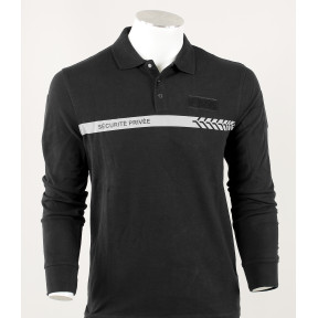 Polo mangas largas Seguridad Privada Safetek - Negro - GK