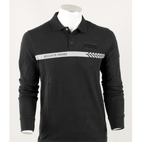 Polo mangas compridas Segurança Privada Safetek - Preto - GK