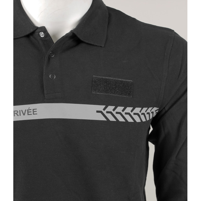 Polo maniche lunghe Sicurezza Privata Nero - Safetek by GK