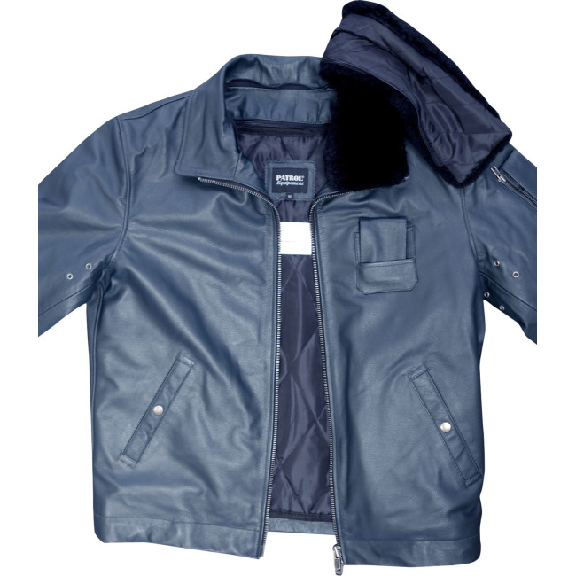 Leren Piloot Jacket Blauw - Patrol Equipement