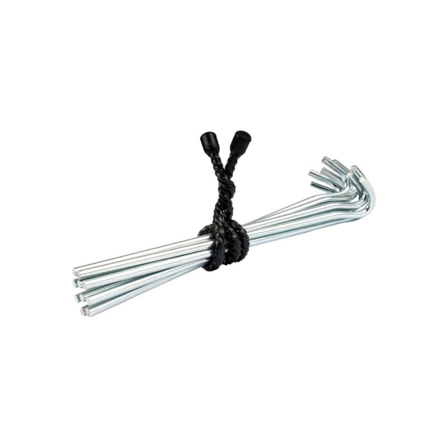 Set di 2 fascette attorcigliate in silicone 60,9cm - Nero - Highlander Outdoor