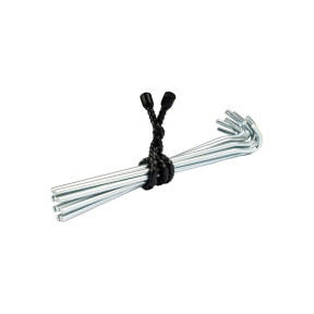 Set di 2 fascette attorcigliate in silicone 30,4cm - Nero - Highlander Outdoor