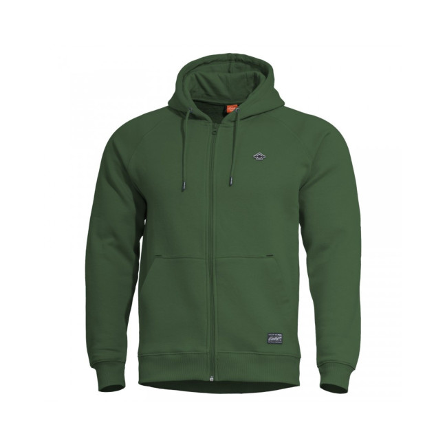 Hoodie Phaeton met rits - Groen Springbok - Pentagon