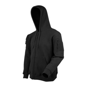 Sweat à capuche zip noir - Ares