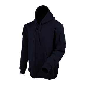 Sudadera con capucha y cremallera azul marino - Ares