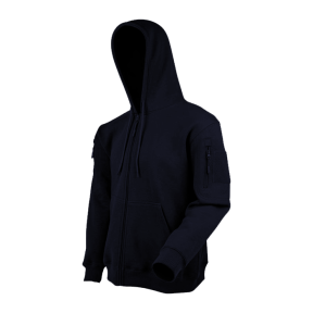 Sudadera con capucha y cremallera azul marino - Ares