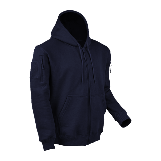 Sweat à capuche zip marine - Ares
